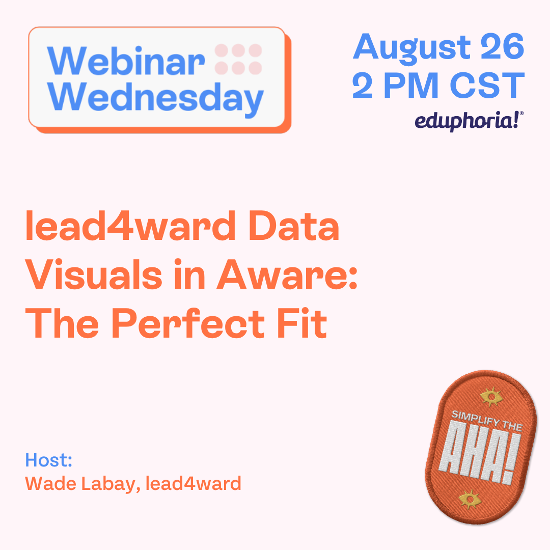 Webinar announcement featuring lead4ward data visuals on August 26 at 2 PM CST.